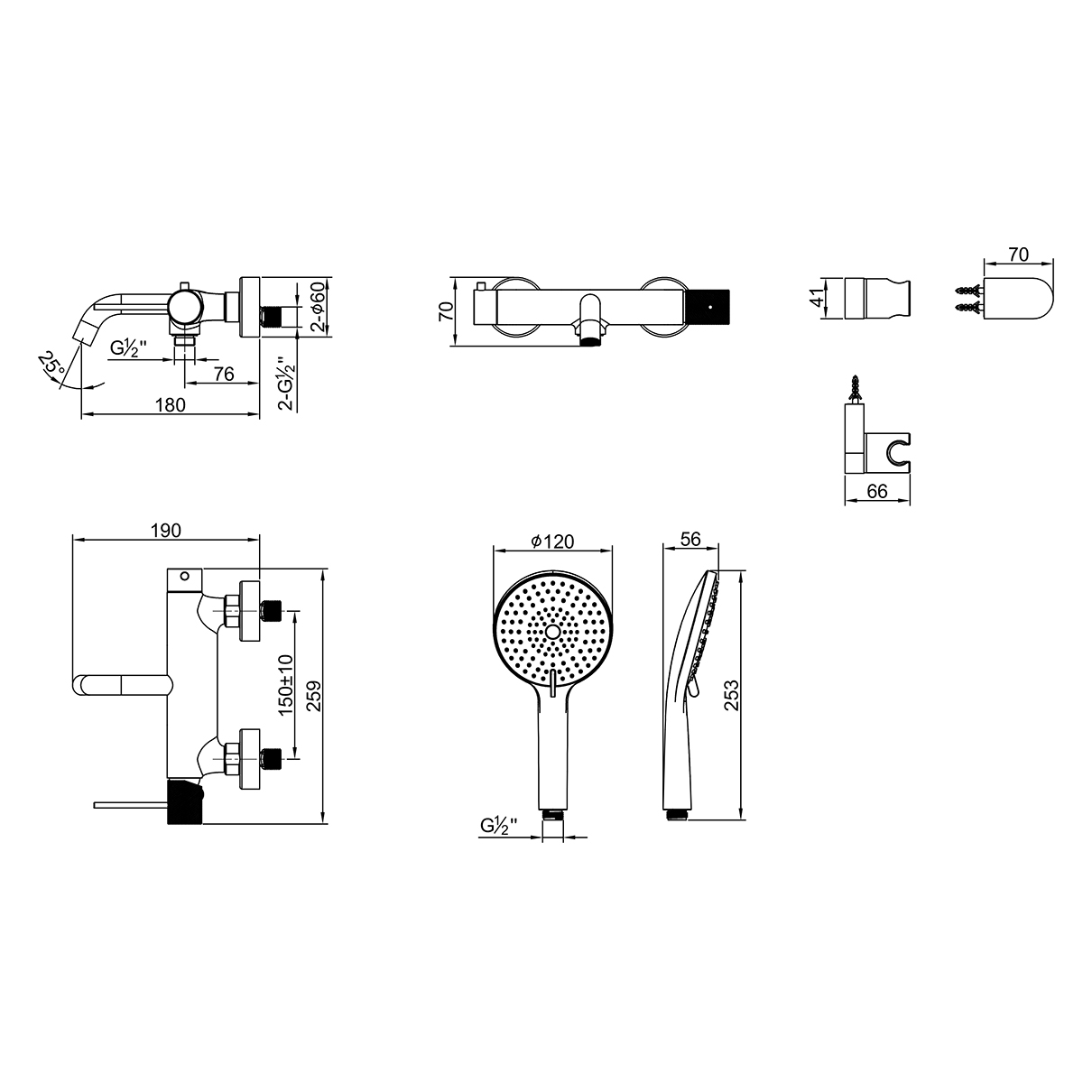 Смеситель Karelia LMF-2022S-BRG для ванны