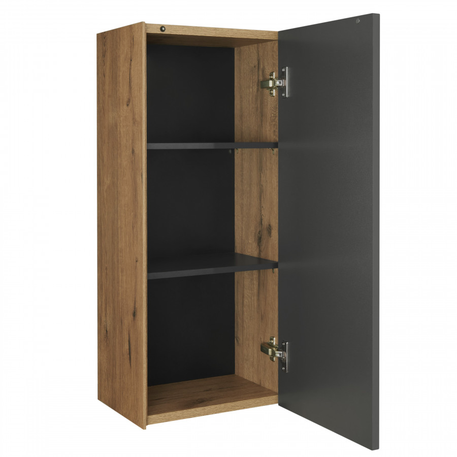 Шкаф СОХО 35, подвесной, дуб веллингтон, графит софт