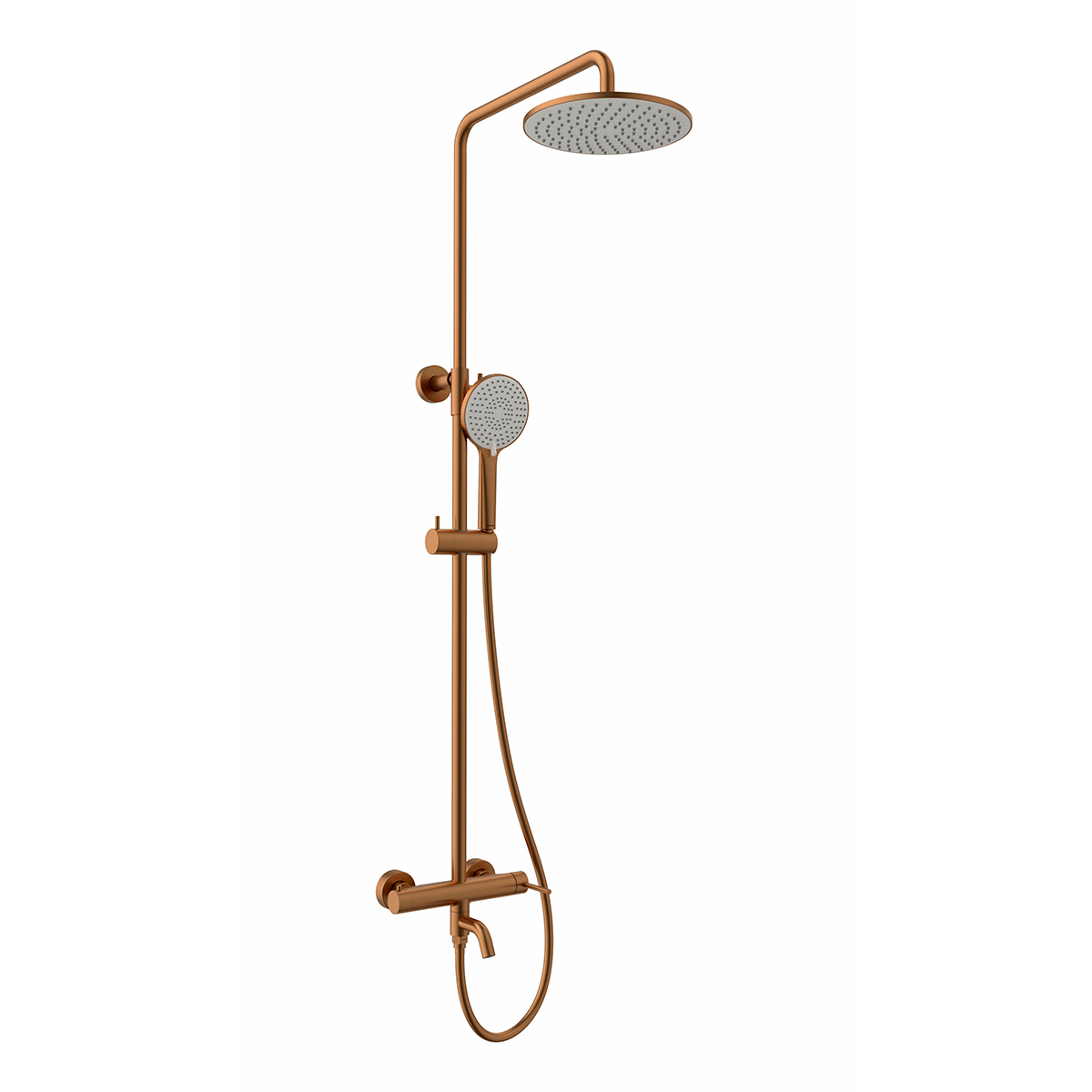 Смеситель Kalina LMF-2126S-BRRG для ванны и душа с регулируемой высотой штанги и лейкой верхнего душ