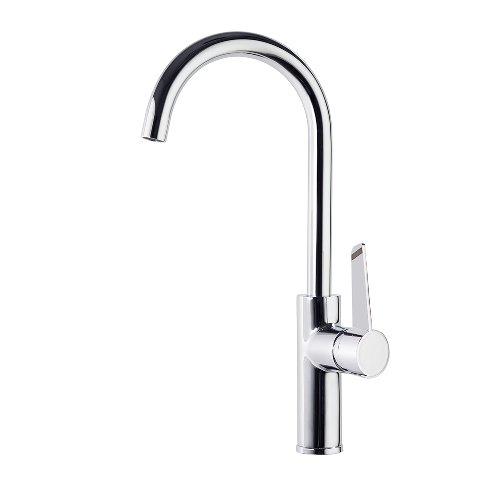 Смеситель высокий для кухни однорычажный с поворотным изливом KITCHEN 380602MC