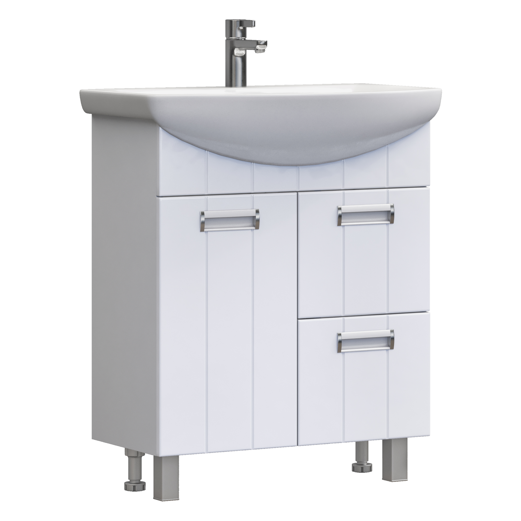 Тумба под раковину VIGO Diana 2-70 напольная белый (tn.DIA.BAL.70.1D.2Y)