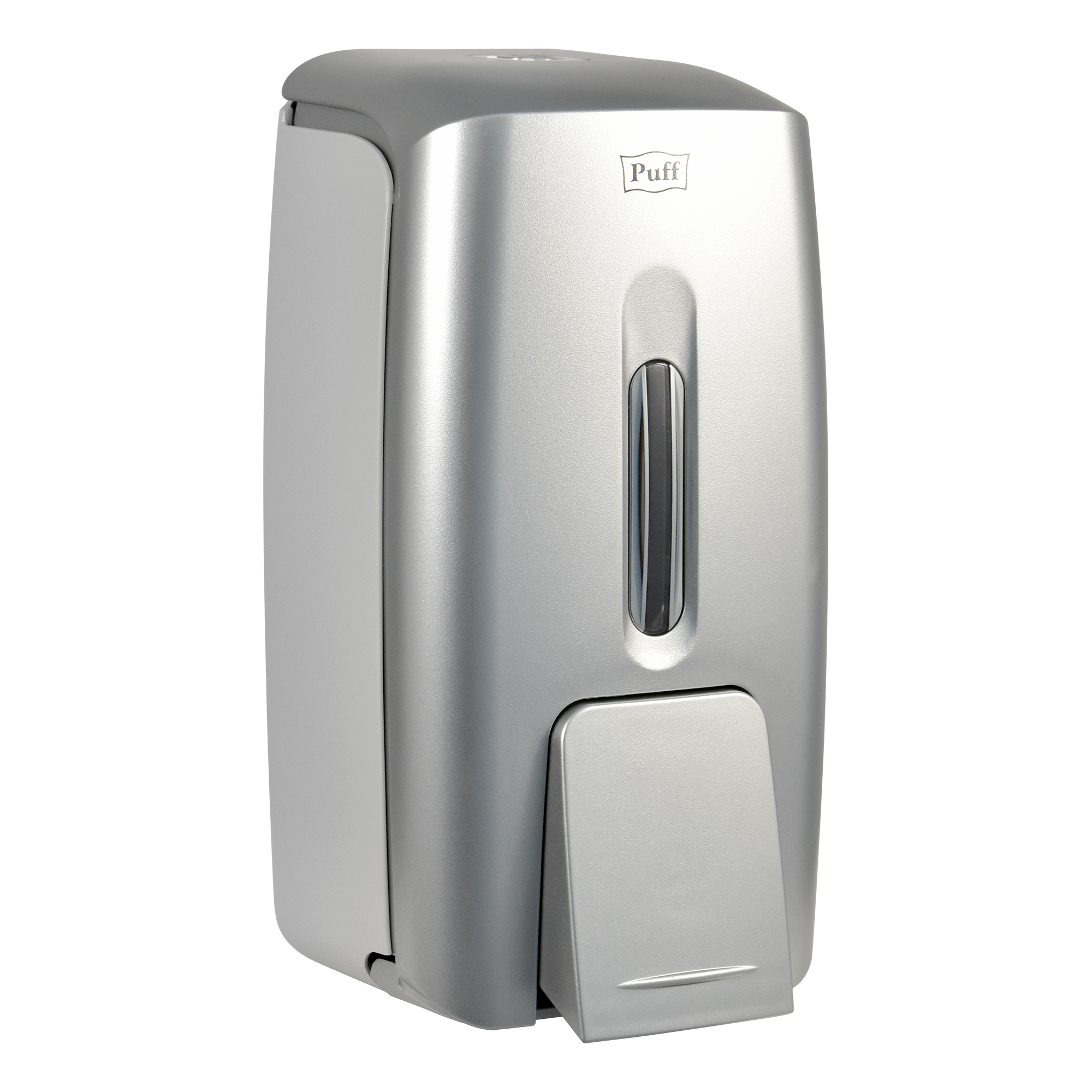 Дозатор для жидкого мыла пластик. Puff-8120S, хром,0,8 л         