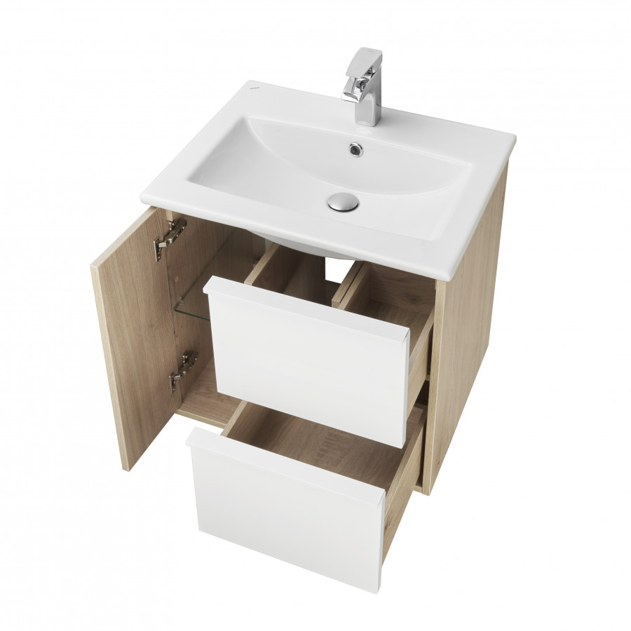 Тумба БОСТОН 60, дуб эврика (под раковину ЭЛИНА 60)