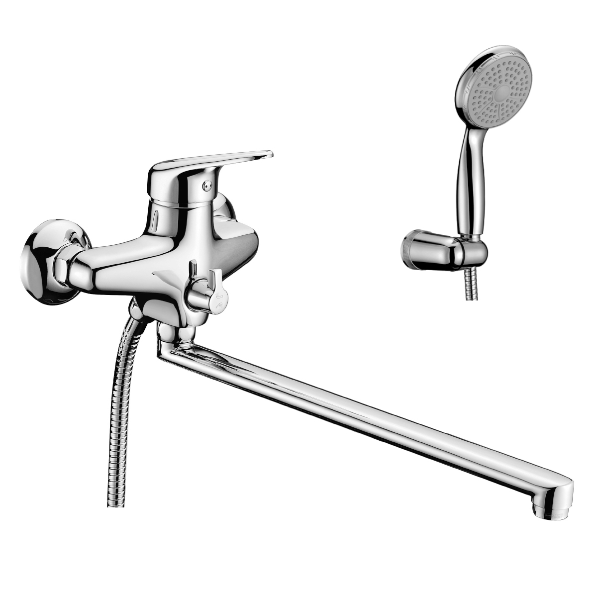 Luna Смеситель для ванны, плоск.пов.излив 350мм лейка, р/ОД, хром, LM, LM4151C