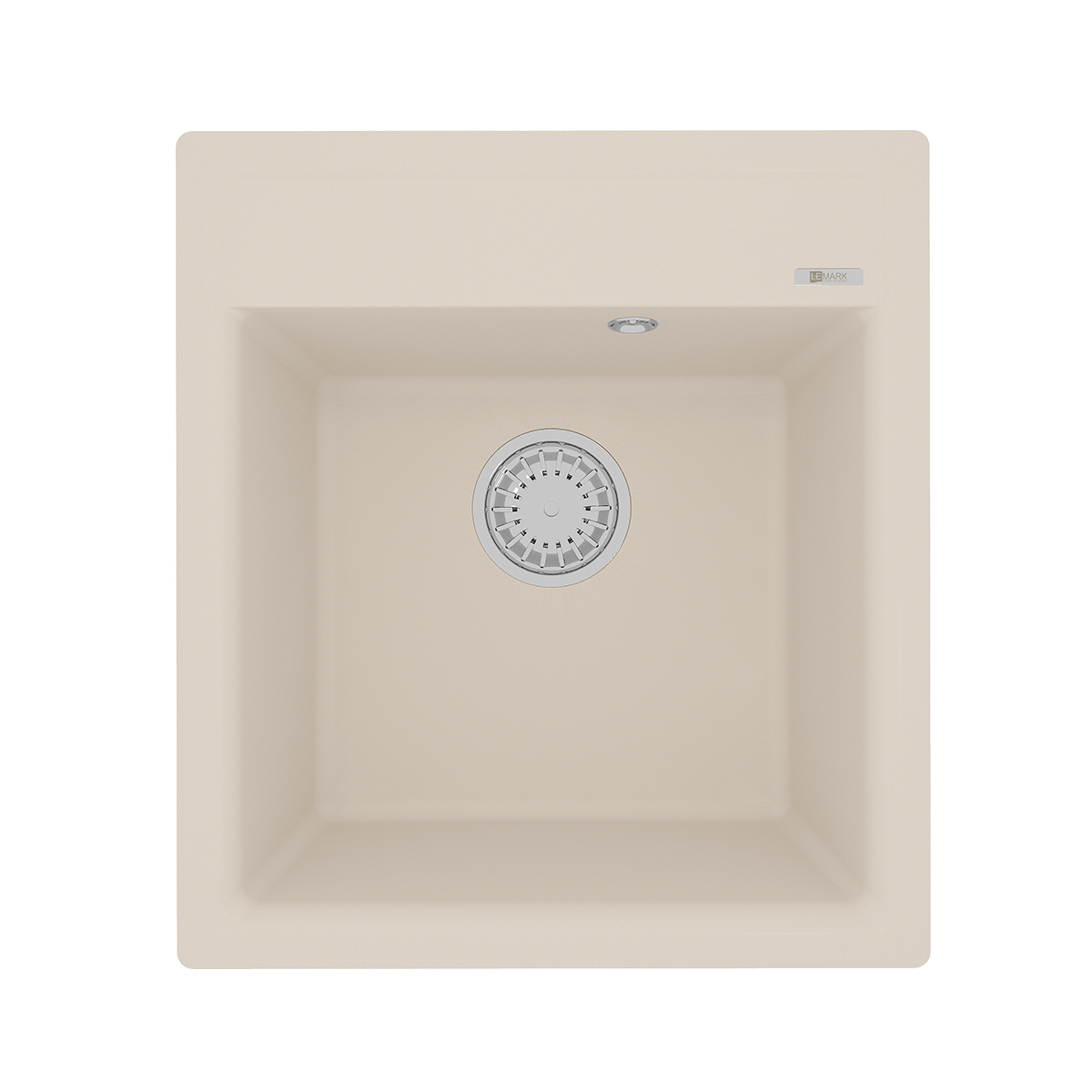 Кухонная мойка Lemark HANKA 450 врезная прямоугольная из кварцгранита, Шампань 