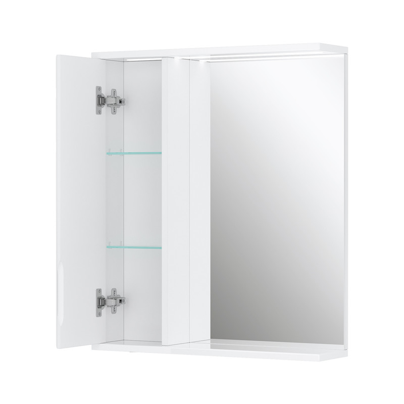 Зеркало-шкаф Joli 60, с LED подсветкой, левый, белый, VOLNA