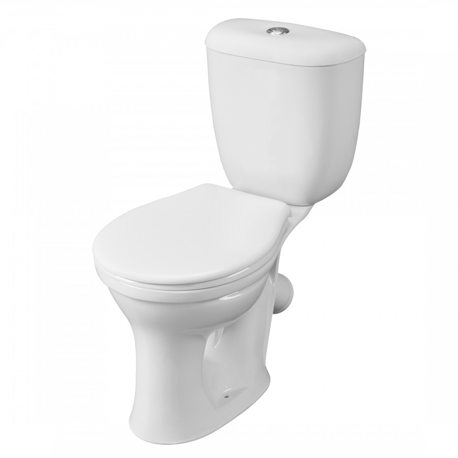 Унитаз-компакт Виктория косой выпуск,  с бачком Виктория н/п., кнопочной арматурой и сиденьем  SANTE