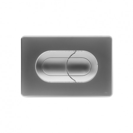 640086 Панель пневм. двойная SALINA, пластик, хром матовый, OLI