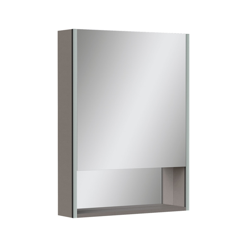 Зеркальный шкаф EQUIL Smile LED 60 правый подвесной лен антрацит