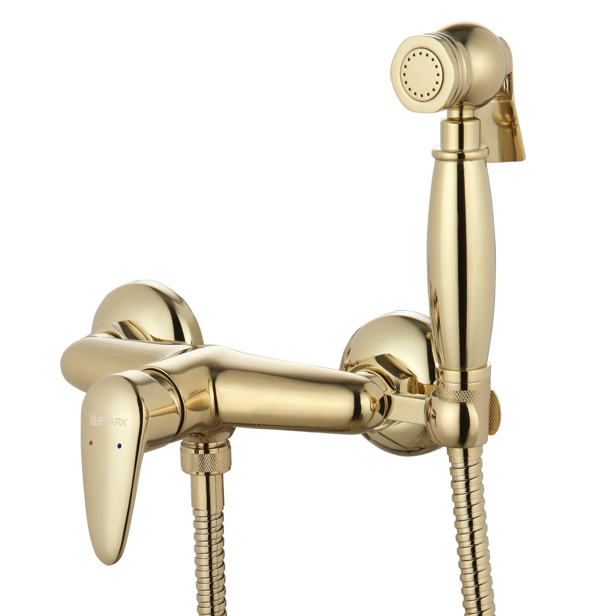 Pramen Смеситель для биде, гигиен.душ на стену держ.на теле, р/ОД, золото, LM, LM3318G