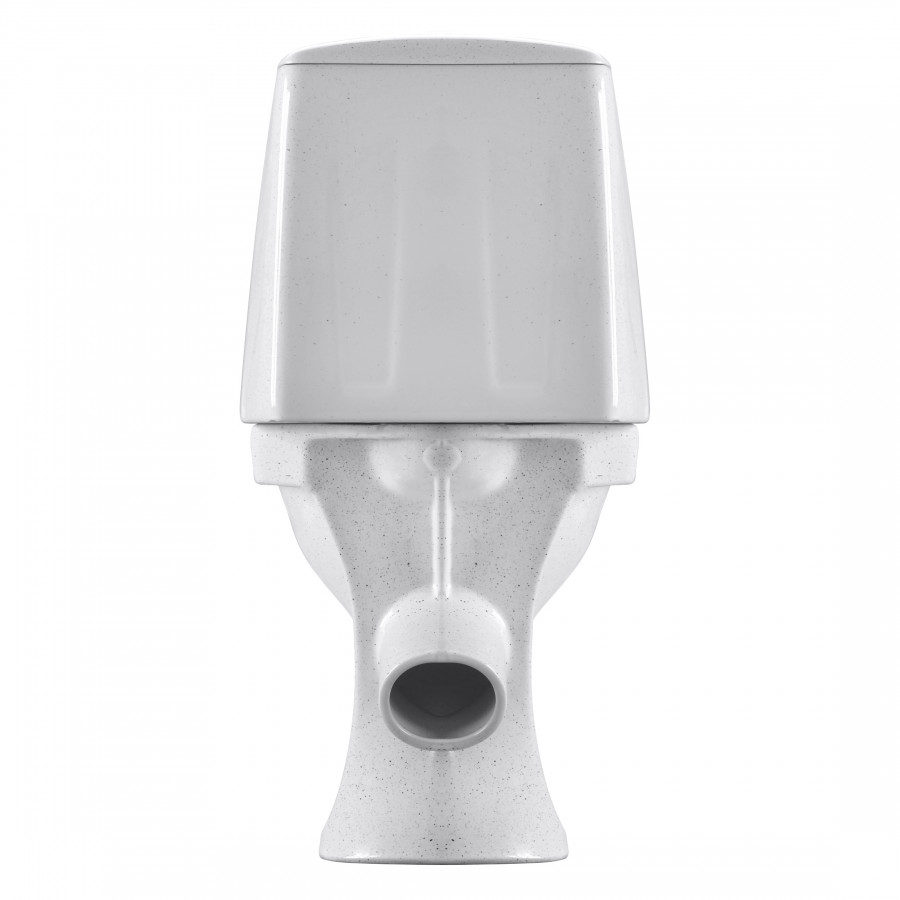 Унитаз-компакт "Соната" косой выпуск,1 сорт,с кнопочной арматурой и сиденьем,крап на белом ,SANTERI