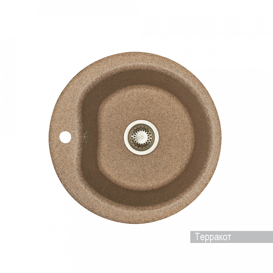 Мойка для кухни  Мида 510x510x210 мм,круглая, терракот