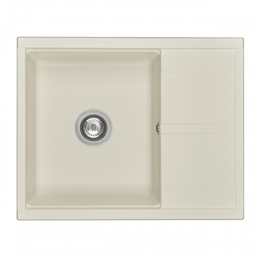 Мойка для кухни  Делия 65 650x516x218 мм, прямоуг. с крылом, жемчуг