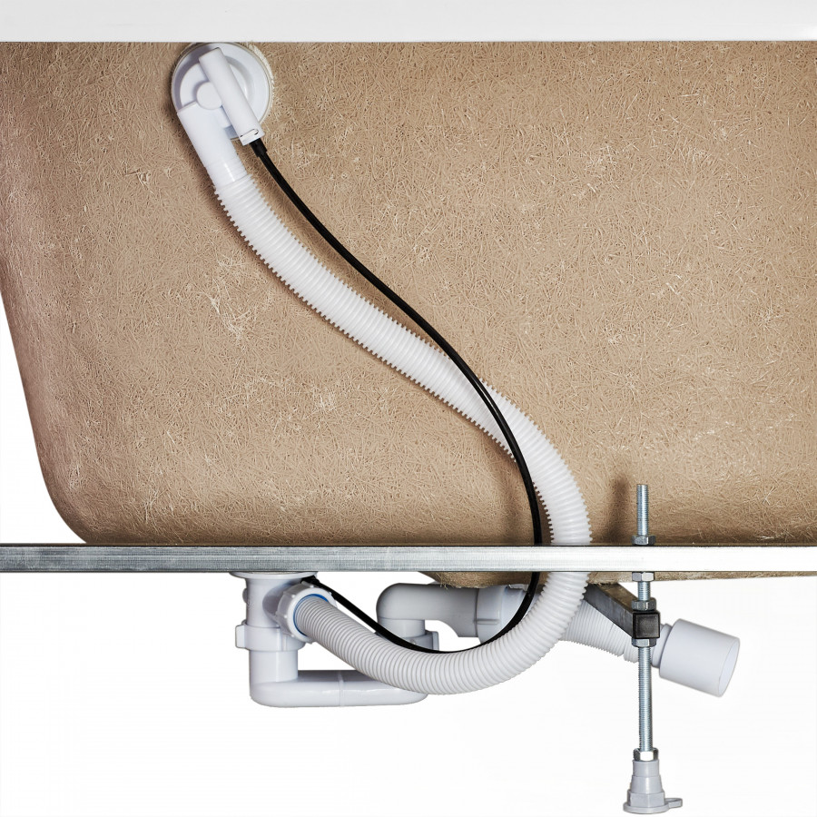 Монтажный комплект для ванны ЭДЕРА 170х100 см. (рама, слив-перелив с сифоном, крепеж к стене, крепеж