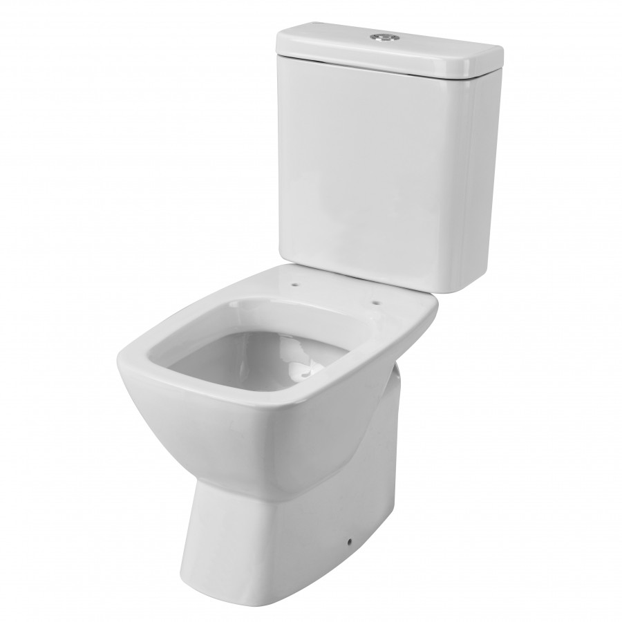 НЕО Унитаз-компакт, горизонт. выпуск, 2-х реж. арматура, сиденье дюропласт. САНТЕК