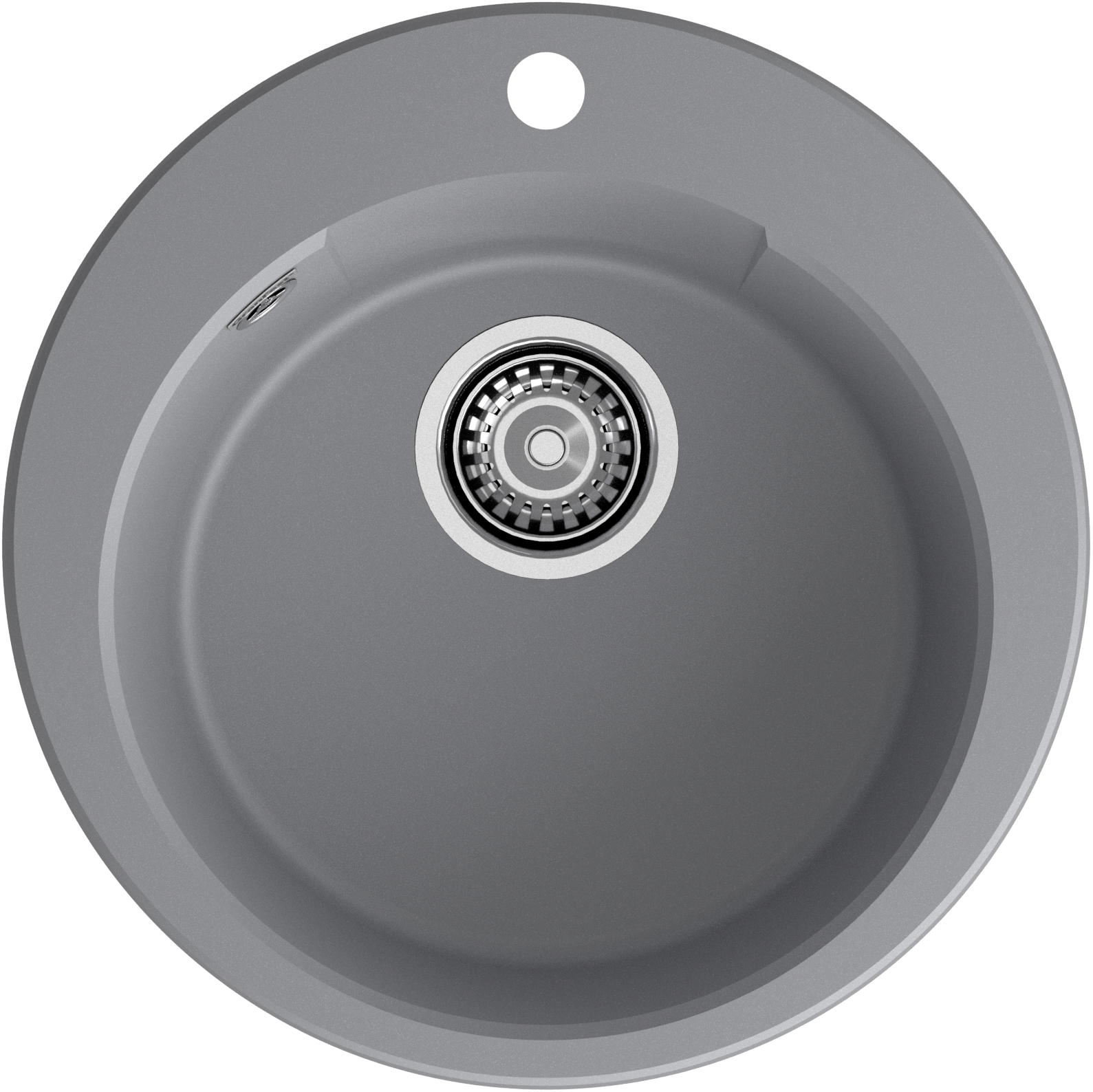 GRANFEST Мойка URBAN 649  1-чаша D-490мм темно-серый арт.GF-UR-