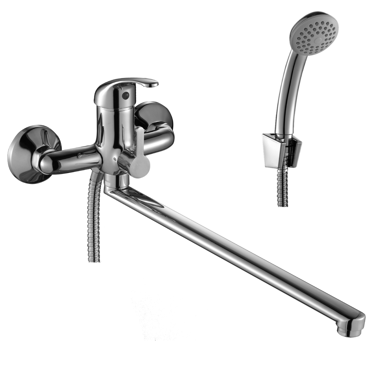 A35 Смеситель для ванны, монолитный излив 350мм, р/ОД, хром, ROS, A35-32