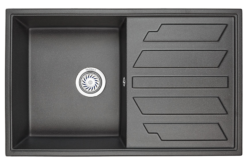 Кухонная мойка GRANULA (8002, ЧЕРНЫЙ)