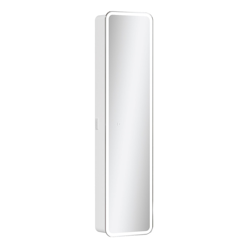 Пенал EQUIL зеркальный EQUIL Soldi LED 40 подвесной белый софт