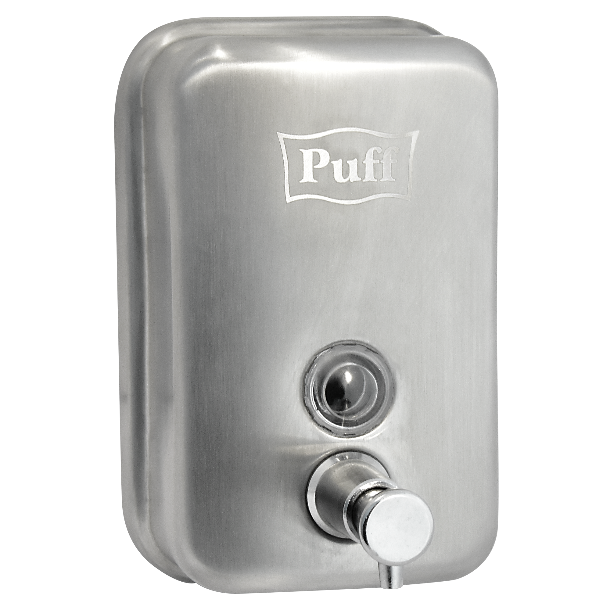Дозатор для жидкого мыла из нерж. стали, матовый puff-8605m, хром матовый, 500 мл, 17х12х12 см