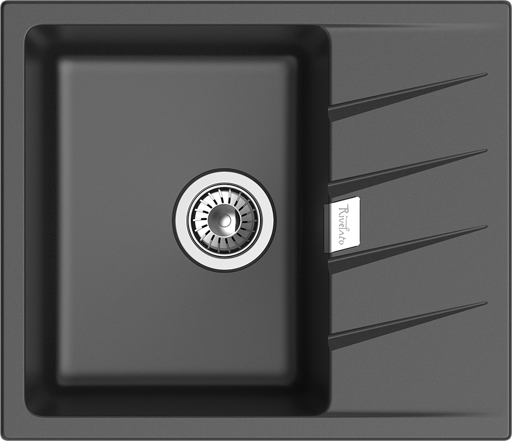 RIVELATO Мойка RAUM 58  1-чаша 580*500мм antracite арт.