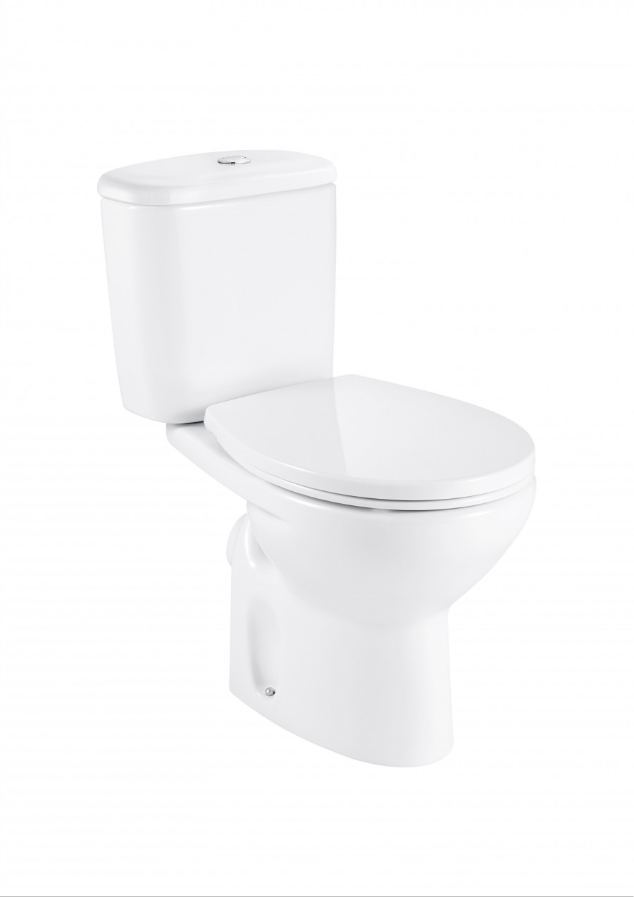 MITOS Унитаз-компакт, косой выпуск, 2-х режимная арматура, ROCA