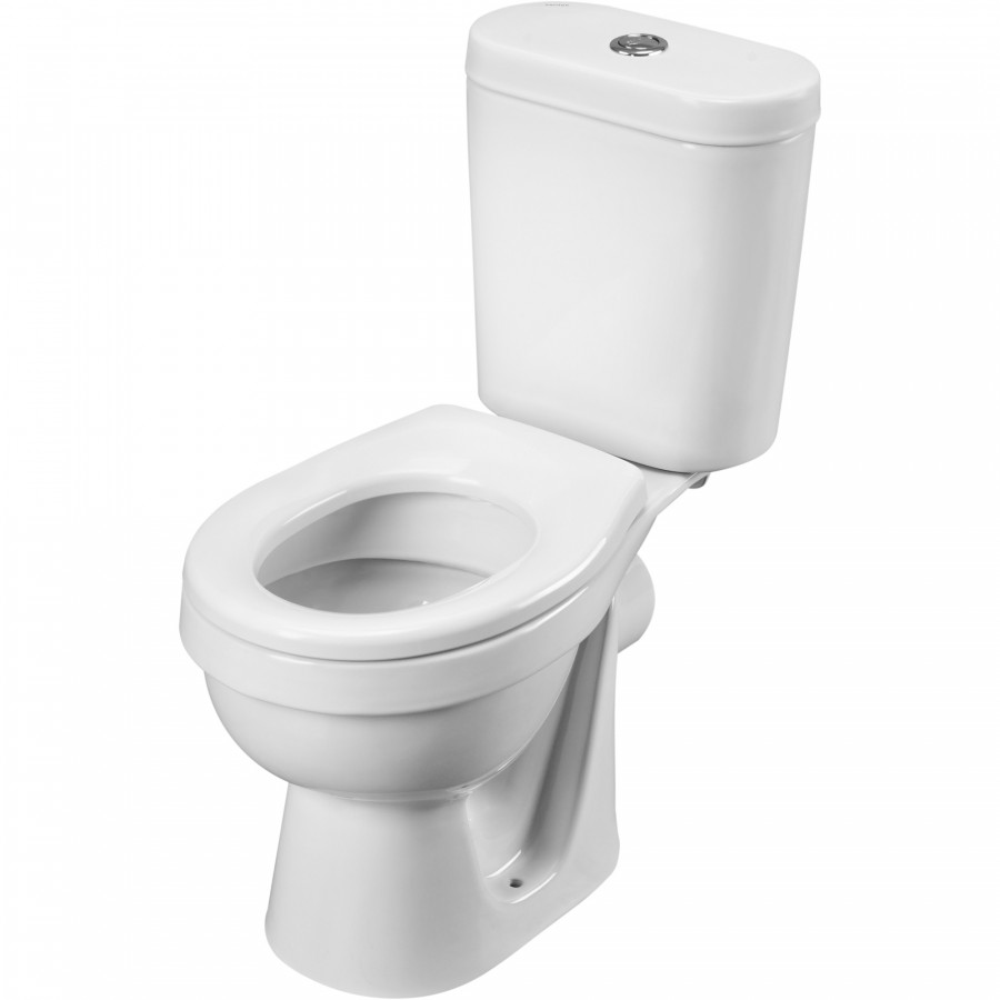 КАСПЕР Унитаз-компакт детский, горизонт. выпуск,1-а режим.арм,сиденье полипроп, пл.кр,белый,САНТЕК 