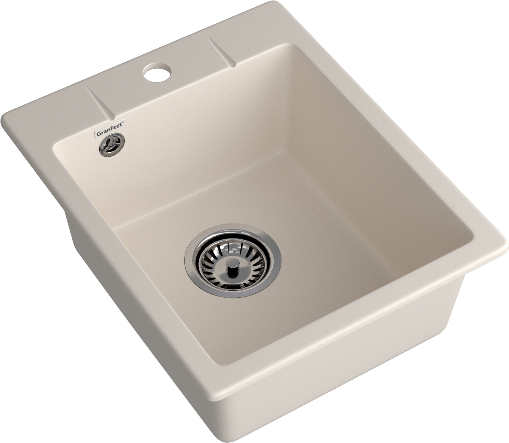 GRANFEST Мойка URBAN 240  1-чаша 400*490мм белый арт.GF-UR-
