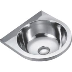 Раковина из нержавеющей стали настенная  круглая 126x360x360 мм, шт