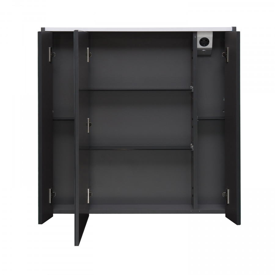 RONDA Зеркальный шкаф 80, белый глянец/серый матовый, ROCA