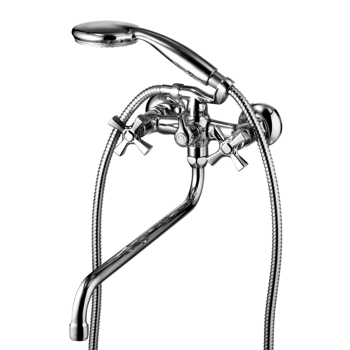 Benefit Смеситель для ванны, круг.пов.излив 350мм держ.на теле лейка, р/ДВ, хром, LM, LM2551C