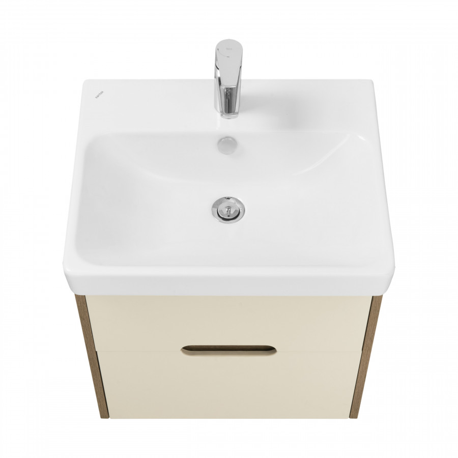 Тумба ОЛИВИЯ 55, бежевая, дуб велл (под раковину АДРИАНА 55)