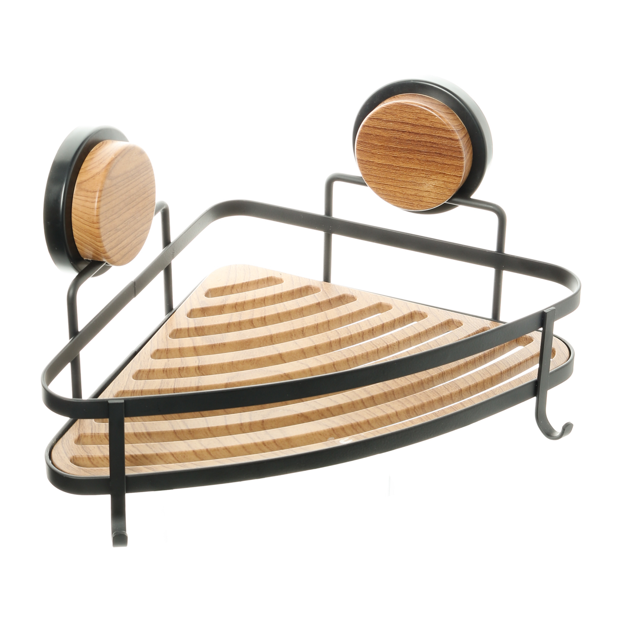 Полка угловая одноэтажная черная-дерево FIXSEN Magic (FX-940B-1)