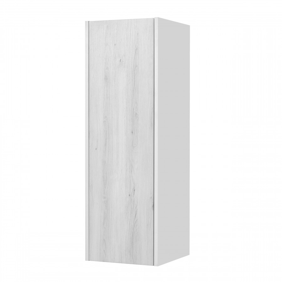 Шкаф САКУРА 35, подвесной, левый, ольха наварра, белый глянец