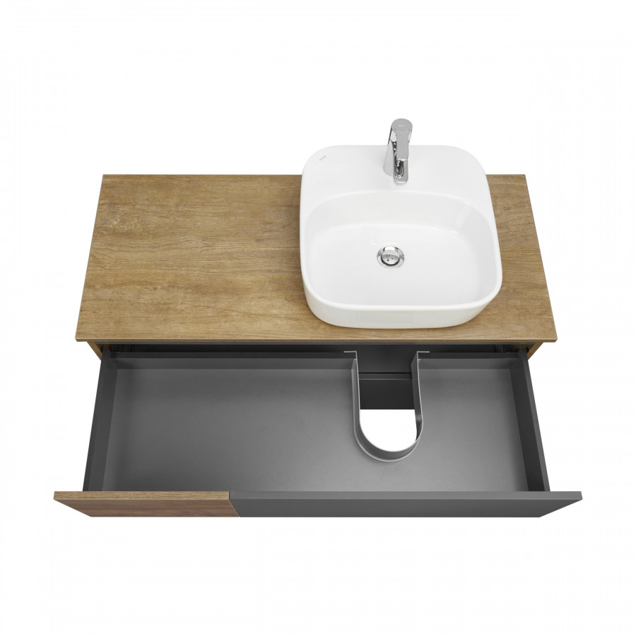 Тумба ТЕРРА 105, дуб кантри, антрацит (под раковину MILA 35, Одри 42, Лола 60)