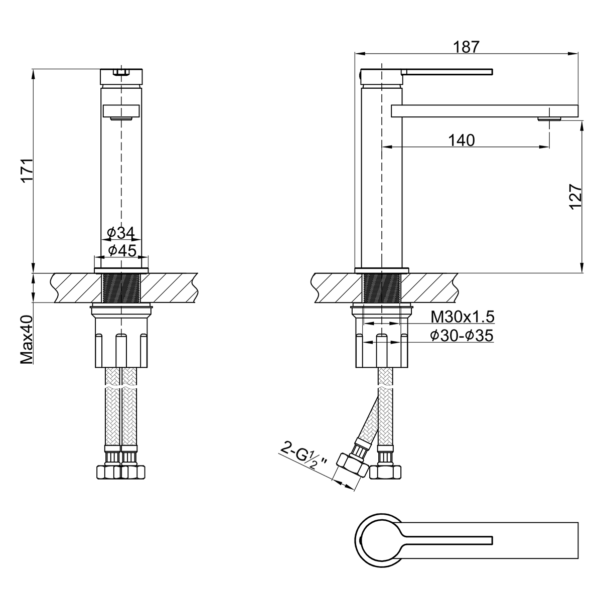 Смеситель Valday LMF-8112B-BRG для раковины
