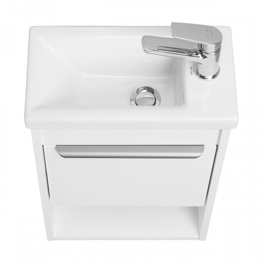 Тумба-умывальник ХОУП 40, 1 дв., подвесная, белый матовый (под раковину МИРАНДА 40)