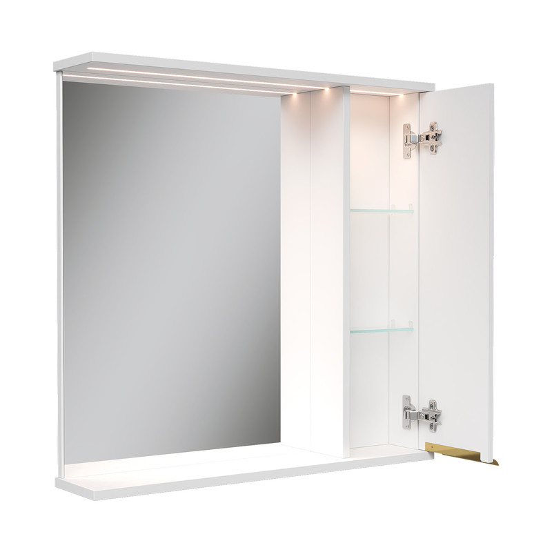 Зеркало-шкаф  LottyGold 70, подвесной, правый, белый, VOLNA