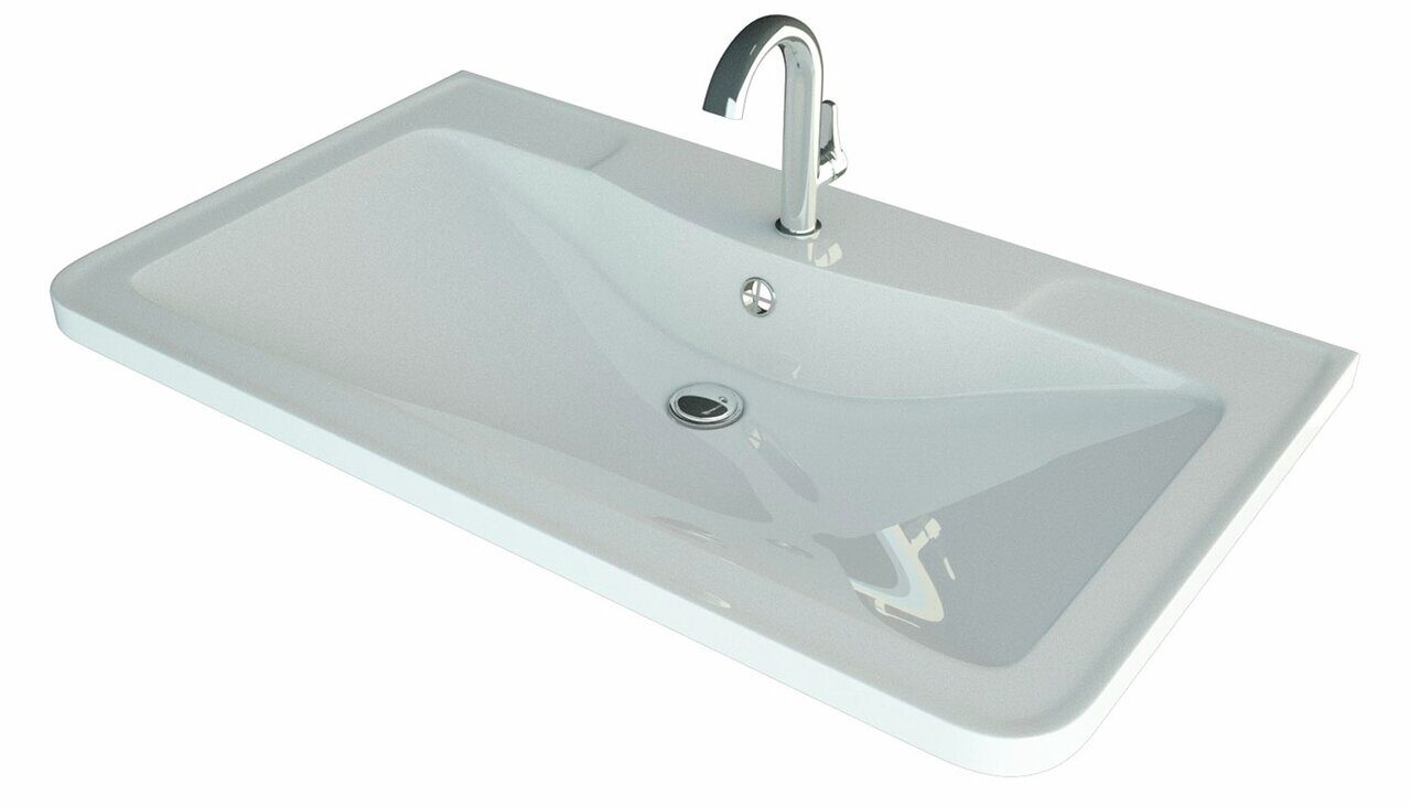 Раковина  Adel 100, белая, EQUIL