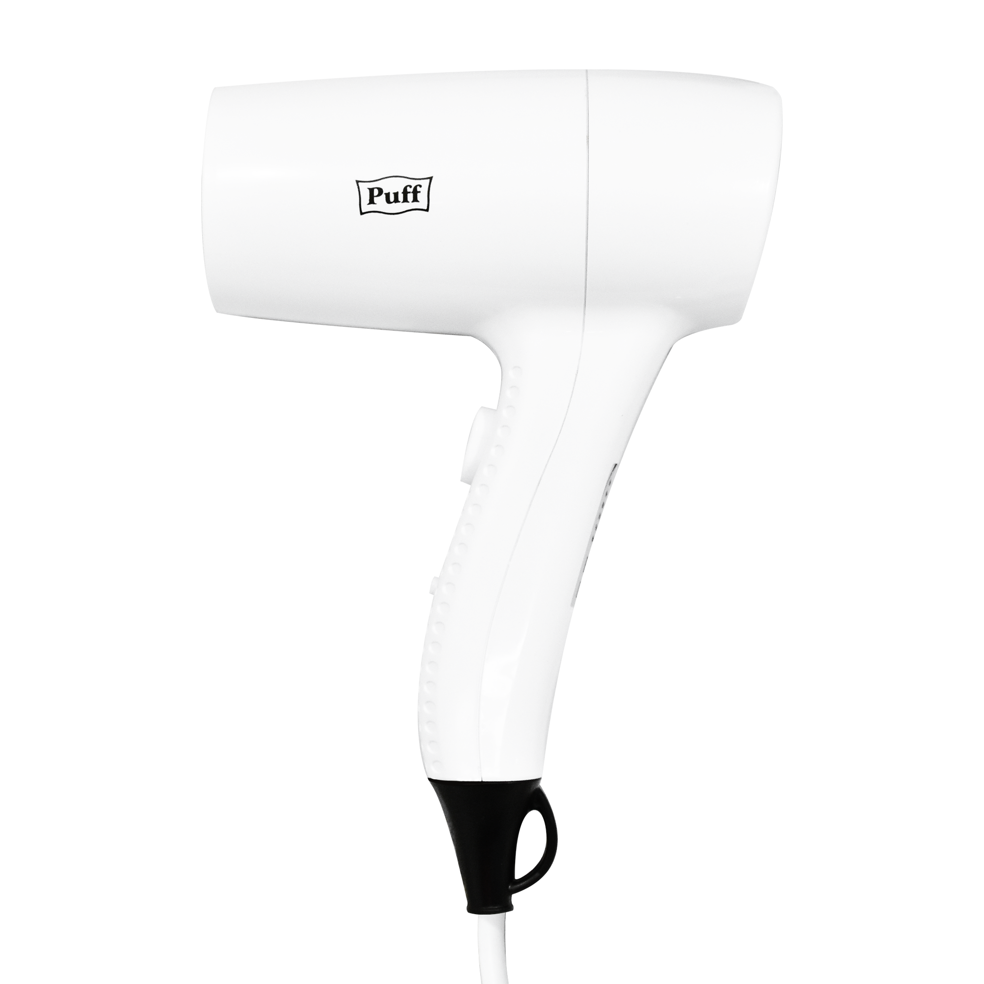 Фен для волос настенный PUFF-1201В белый, с розеткой, 1,2 кВТ (1405.007)