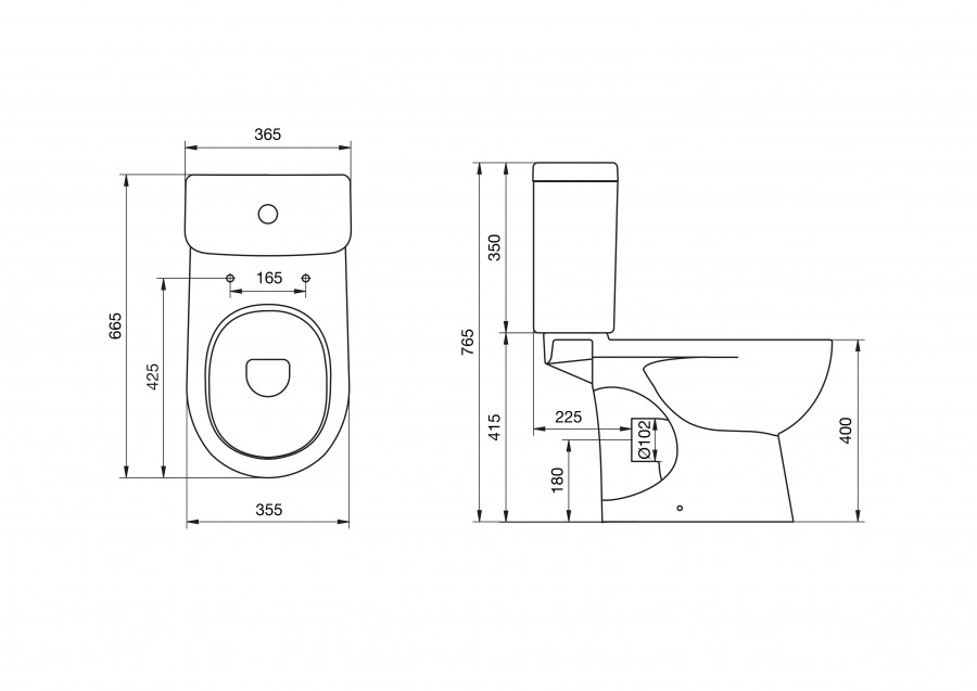 Унитаз-компакт Santek Остин Лайт 2 режима, сиденье дюропласт, микролифт, тонкое (1WH501877)