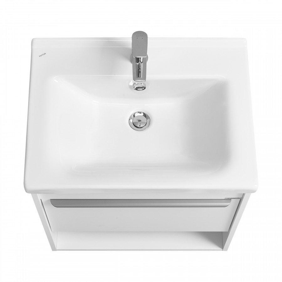 Тумба-умывальник ХОУП 60, 1 ящ., подвесная, белый матовый (под раковину МИРАНДА 60)