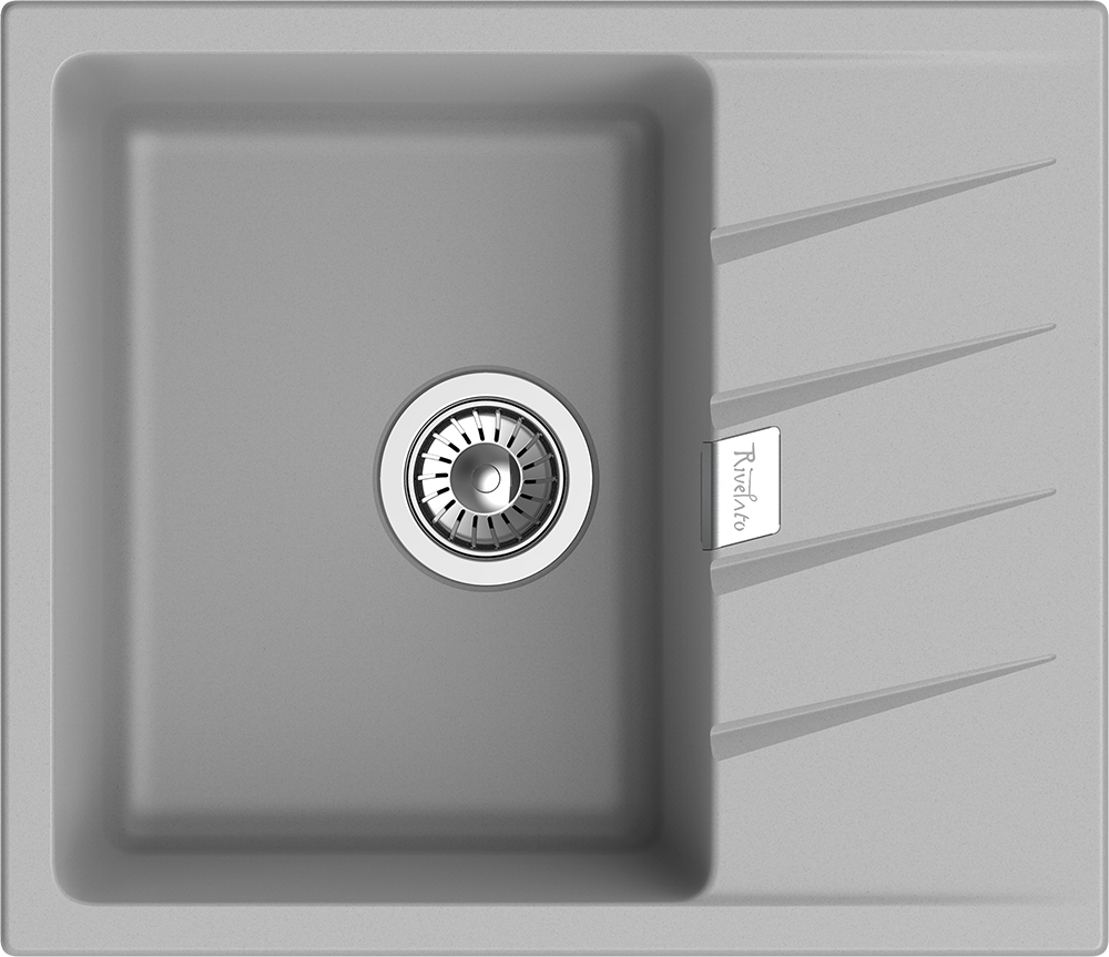 RIVELATO Мойка RAUM 58  1-чаша 580*500мм grigio metallizzato арт.