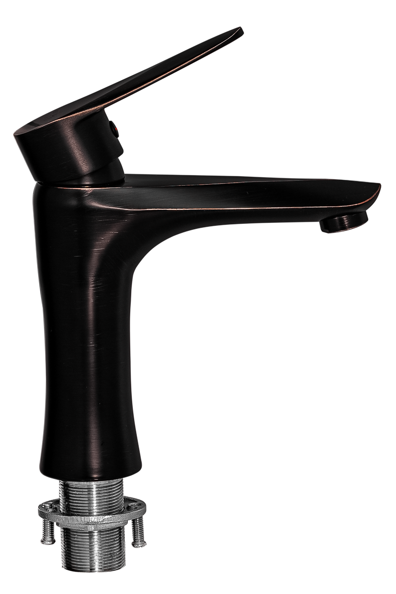 Смеситель для раковины ПРОФСАН ПСМ-301-5 STEEL нержавеющая сталь AISI-304 тип См-УмОЦБА Черный-бронз
