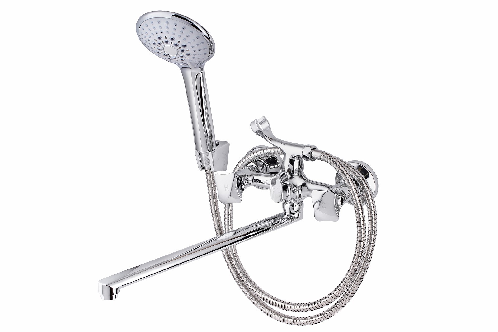 Смеситель для ванны с душем ПРОФСАН ПСМ-184-38 КВАДРО тип См-ВУДРНШлА