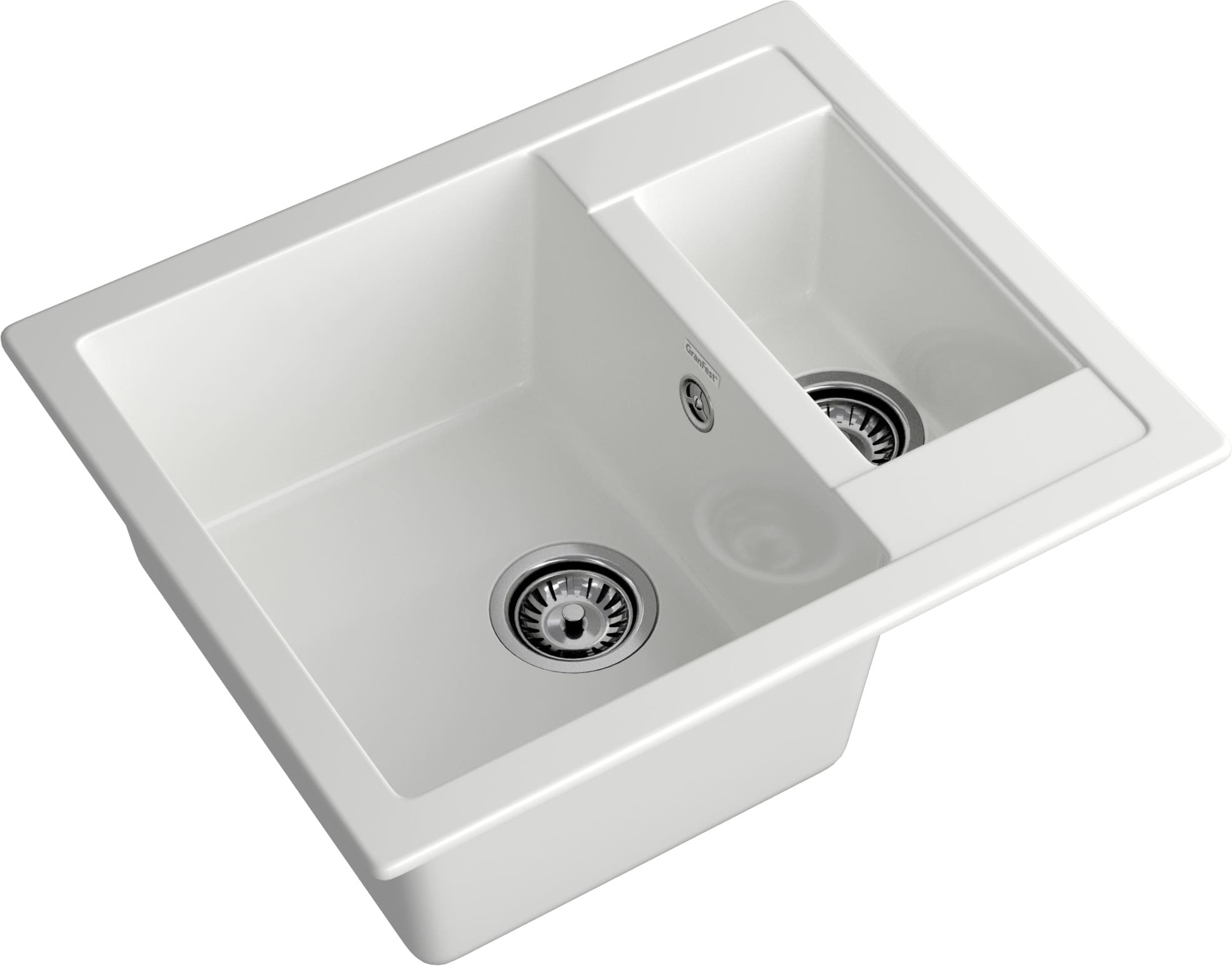 GRANFEST Мойка композит QUADRO GF-Q--610K 1.5-чаши. 610*500мм  иней арт.GF-