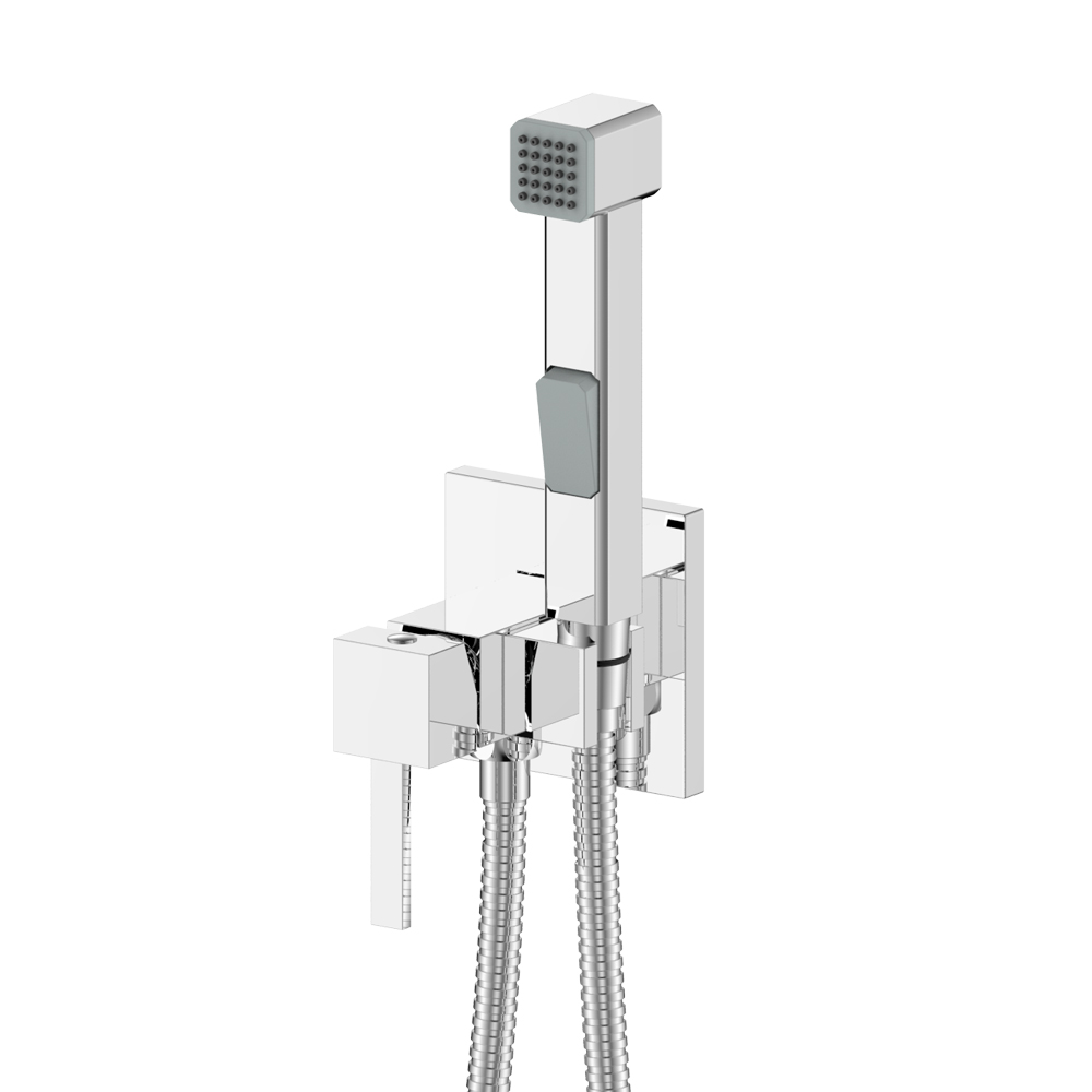 Смеситель скрытого монтажа с гигиенической лейкой KRISTAL, KRI22-410