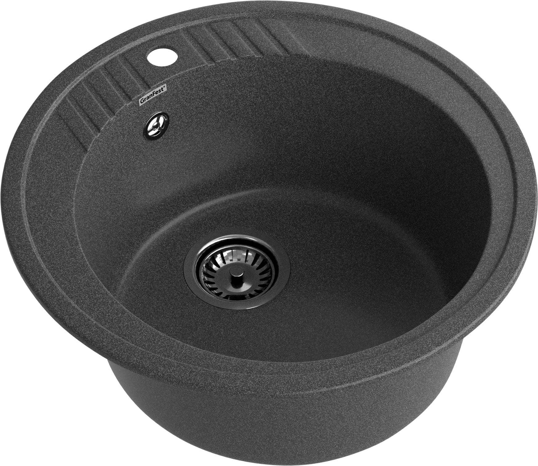 GRANFEST Мойка композит RONDO GF-R--520   D=520 мм графит арт.GF-