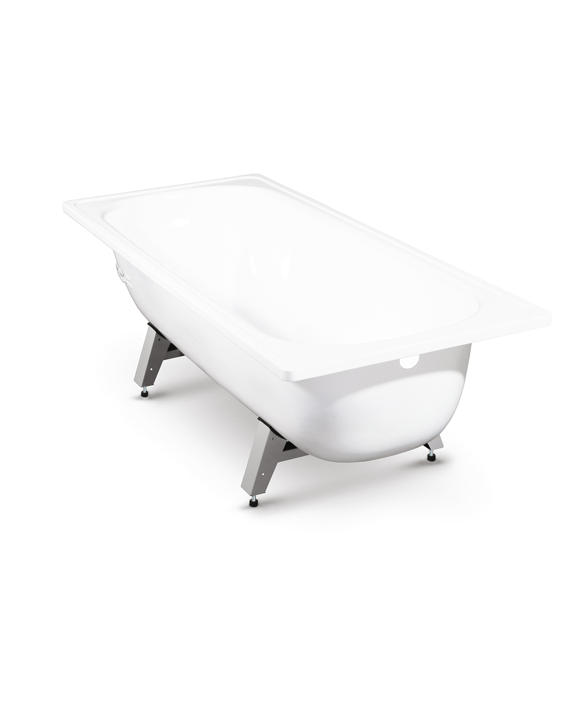 ANTIKA Ванна стальная 160x70x40 cм. с опорной подставкой, с рантом, белая орхидея, ВИЗ