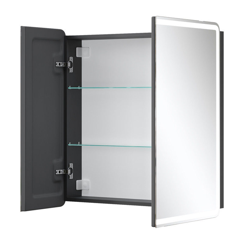 Зеркальный шкаф EQUIL Eltoro LED 80 черный софт